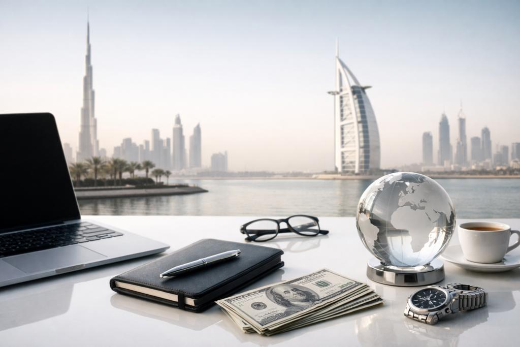 Selskab i Dubai uden at flytte til Dubai